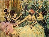 Edgar Degas Wall Art - Dancers in the Wings